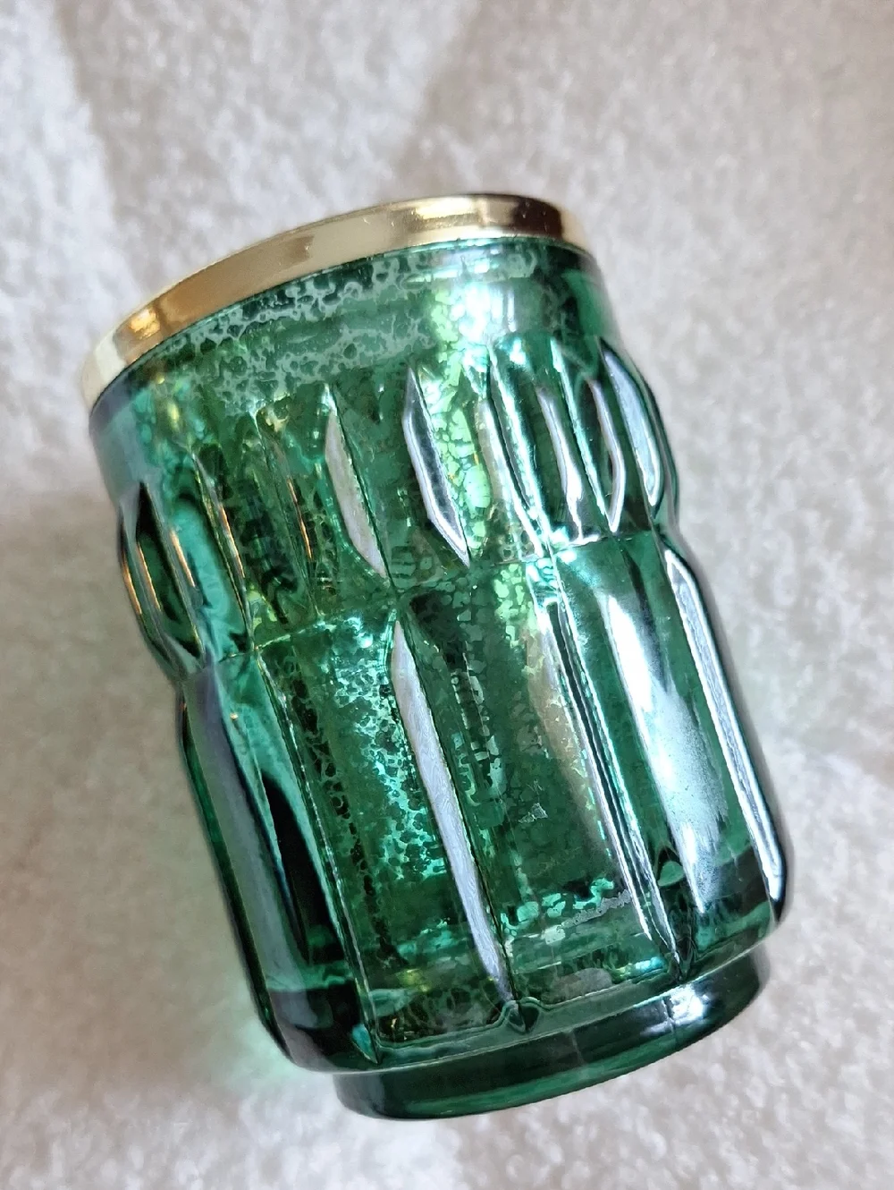 NWT Opalhouse Gold & Emerald Green Mercury Glass Toothbrush Holder - Picture 1 of 3